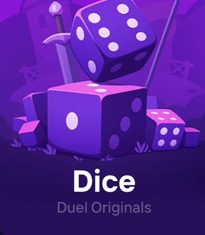 Dice-themed Duel visual used for the crypto casino page